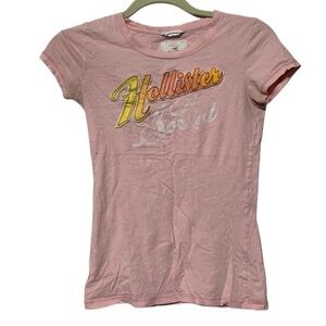Y2K Hollister So Cal Light Pink Tee Shirt